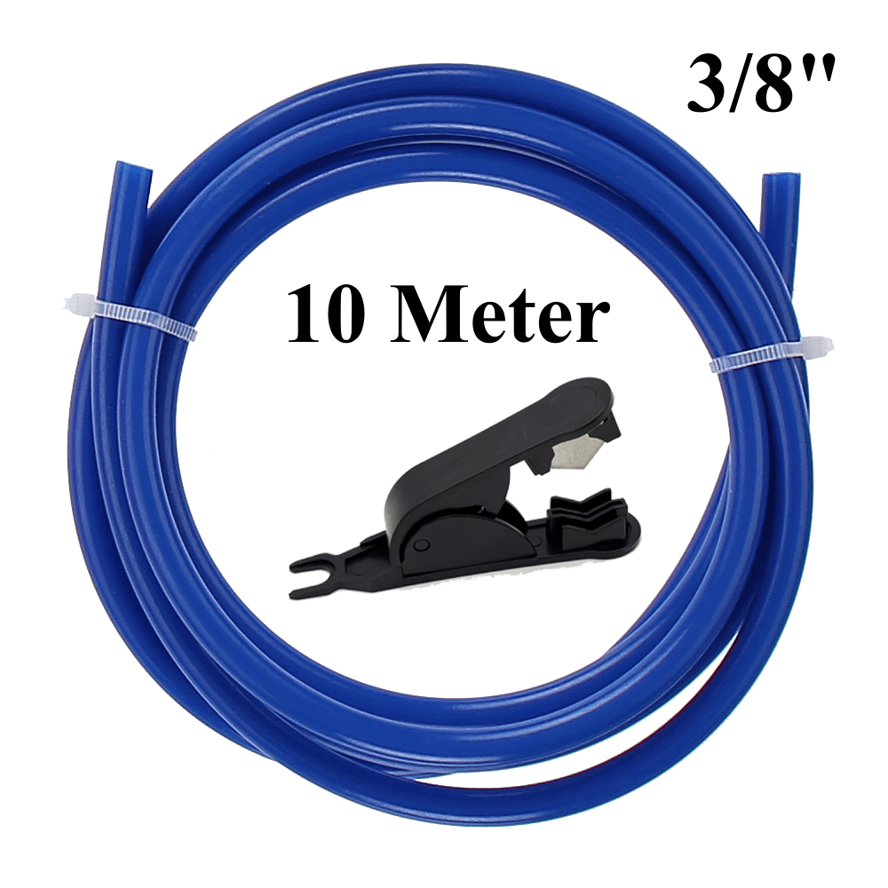 10 Meter Osmoseschlauch 3/8" Zoll blau Umkehrosmose + Schlauchschneider