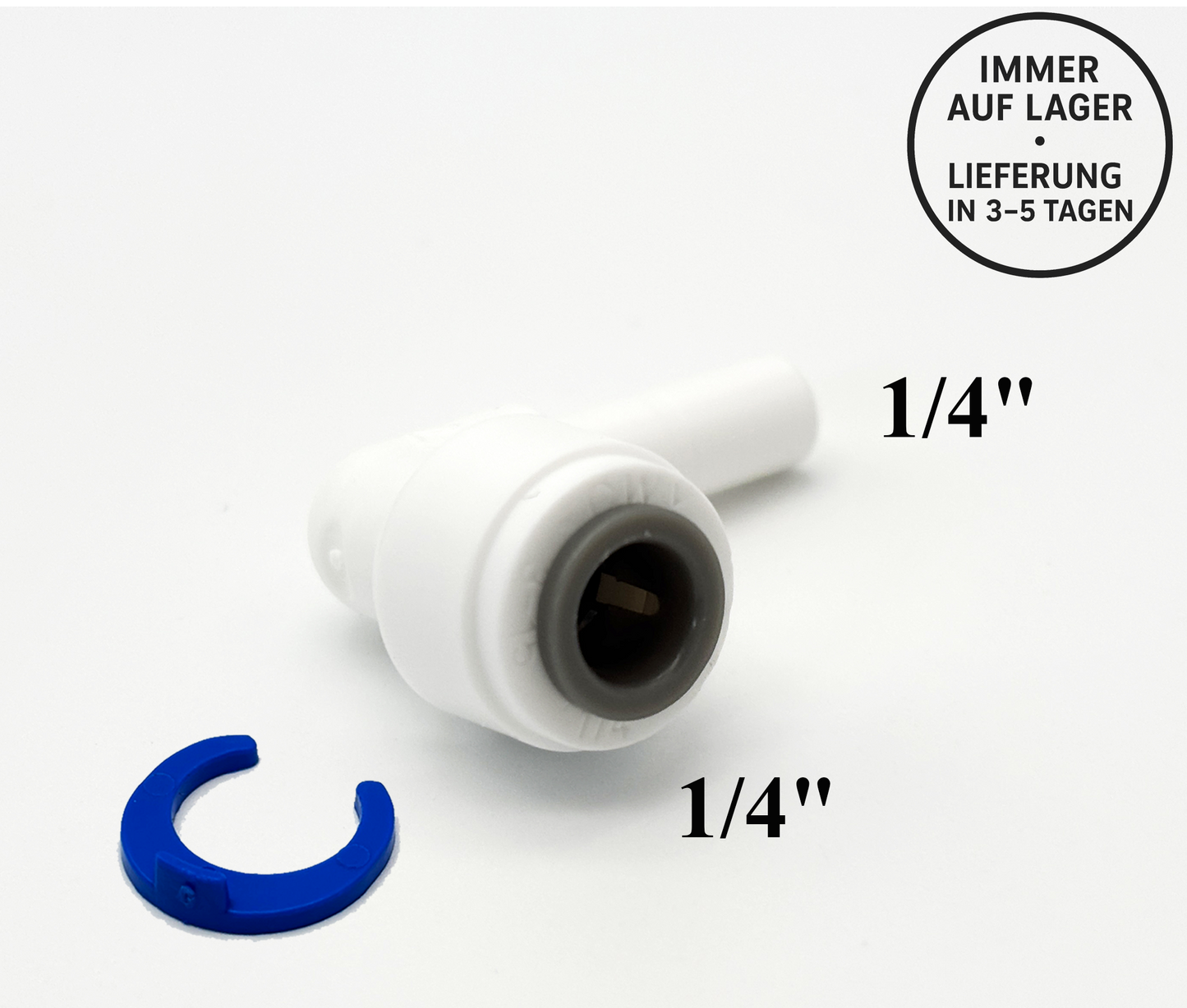 Schlauch Steckverbinder 1/4" - 1/4" für Umkehrosmose Quick&Easy, Kleinmengen