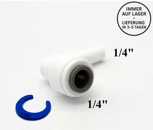 Schlauch Steckverbinder 1/4" - 1/4" für Umkehrosmose Quick&Easy, Kleinmengen