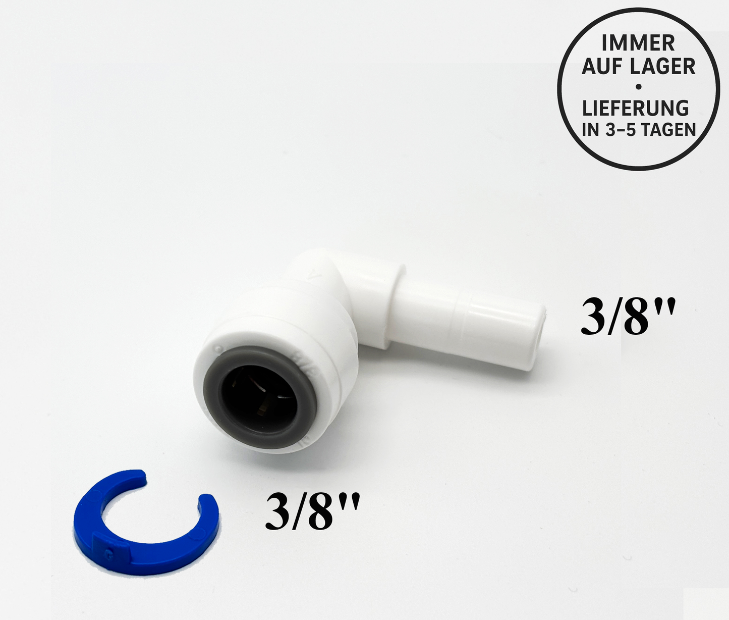 Schlauch Steckverbinder 3/8" - 3/8" für Umkehrosmose Quick&Easy, Kleinmengen