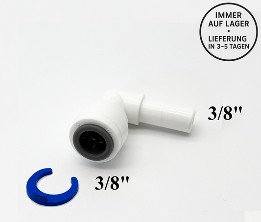 Schlauch Steckverbinder 3/8" - 3/8" für Umkehrosmose Quick&Easy, Kleinmengen