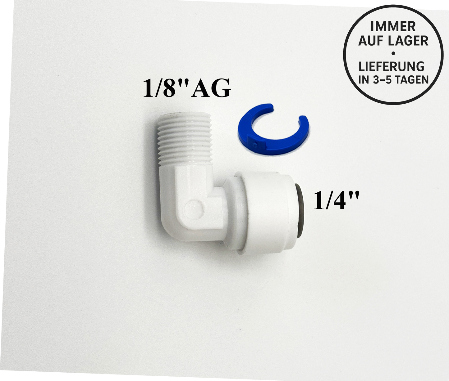 Schlauch Steckverbinder 1/4" - 1/8"AG Fitting für Umkehrosmose, Kleinmengen