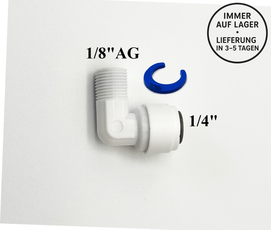 Schlauch Steckverbinder 1/4" - 1/8"AG Fitting für Umkehrosmose, Kleinmengen