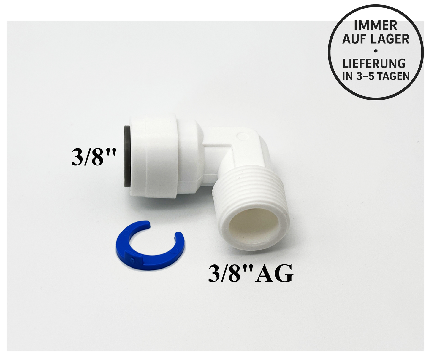 Schlauch Steckverbinder 3/8" - 3/8"AG Fitting für Umkehrosmose, Kleinmengen