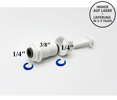 Steckverbinder Durchführung 1/4" - 1/4" für Umkehrosmose Quick&Easy, Kleinmengen