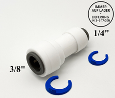 Steckverbinder 1/4" - 3/8" Fitting Adapter Schlauchverbinder für Umkehrosmose, Kleinmengen