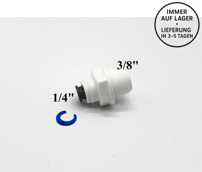 Schlauch Steckverbinder Fitting 1/4" x 3/8"AG für Umkehrosmose, Kleinmengen