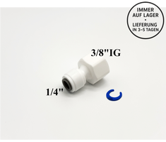 Schlauch Steckverbinder Fitting 1/4" x 3/8"IG für Umkehrosmose, Kleinmengen