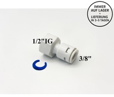Schlauch Steckverbinder Fitting 3/8" x 1/2"IG für Umkehrosmose, Kleinmengen