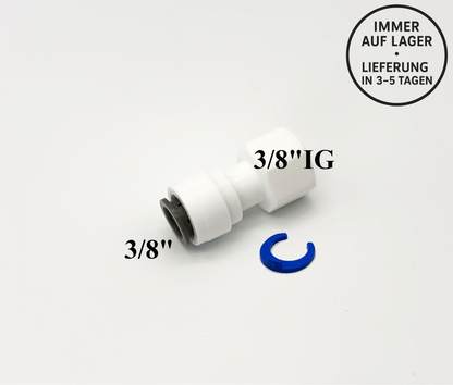 Schlauch Steckverbinder Fitting 3/8" x 3/8"IG für Umkehrosmose, Kleinmengen
