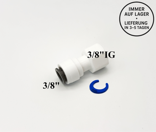 Schlauch Steckverbinder Fitting 3/8" x 3/8"IG für Umkehrosmose, Kleinmengen
