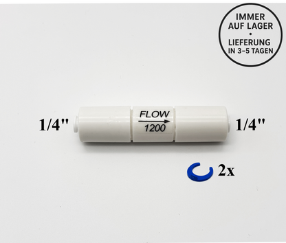 Durchflussbegrenzer Flow 1200 1/4" für Umkehrosmose Quick&Easy, Kleinmengen