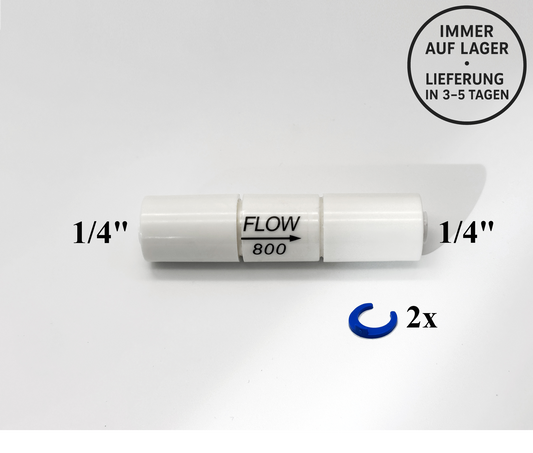 Durchflussbegrenzer Flow 800 1/4" für Umkehrosmose Quick&Easy, Kleinmengen