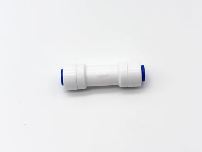 Steckverbinder mit Rückschlagvent 1/4"-1/4" für Umkehrosmose Quick&Easy, Kleinmengen