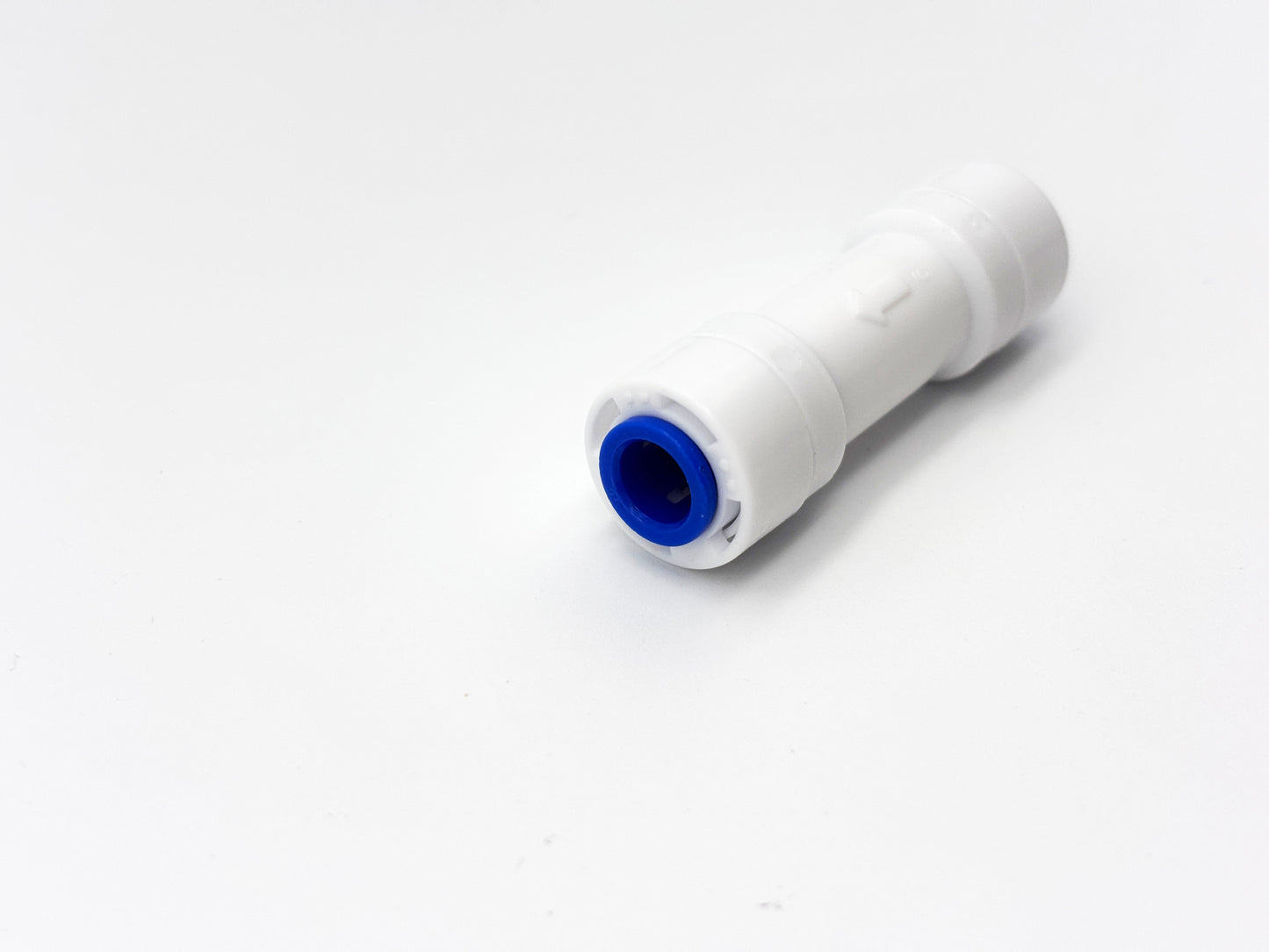 Steckverbinder mit Rückschlagvent 1/4"-1/4" für Umkehrosmose Quick&Easy, Kleinmengen