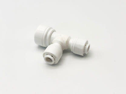 T - Steckverbinder 1/4" - 1/4" - 3/8" Schlauchverbinder für Umkehrosmose Quick&Easy, Kleinmengen