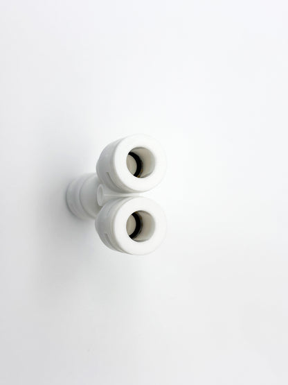 3 - Wege Y - Steckverbinder 3/8" - 3/8" - 3/8" Umkehrosmose Quick&Easy, Kleinmengen