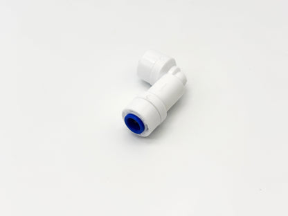 L-Steckverbinder mit Rückschlagvent 1/4"-1/4" für Umkehrosmose Quick&Easy, Kleinmengen