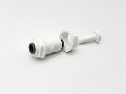 Steckverbinder Durchführung 1/4" - 1/4" für Umkehrosmose Quick&Easy, Kleinmengen