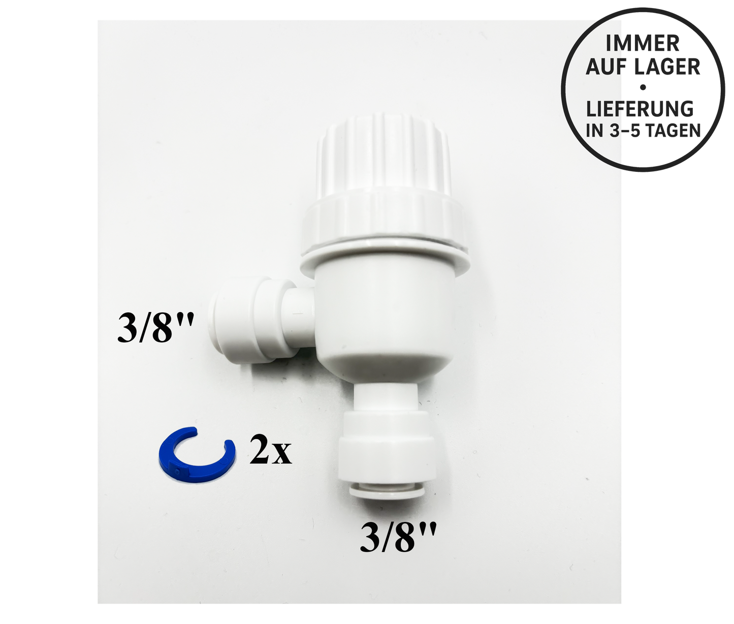Kompakter Vorfilter mit Edelstahlgewebe Schlauch 3/8", Kleinmengen