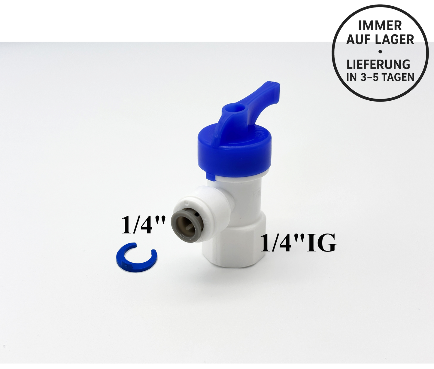 Tankventil 1/4" x 1/4"IG für Umkehrosmose Quick&Easy, Kleinmengen