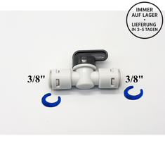 Absperrhahn Spülventil 3/8" für Umkehrosmose Quick&Easy, Kleinmengen