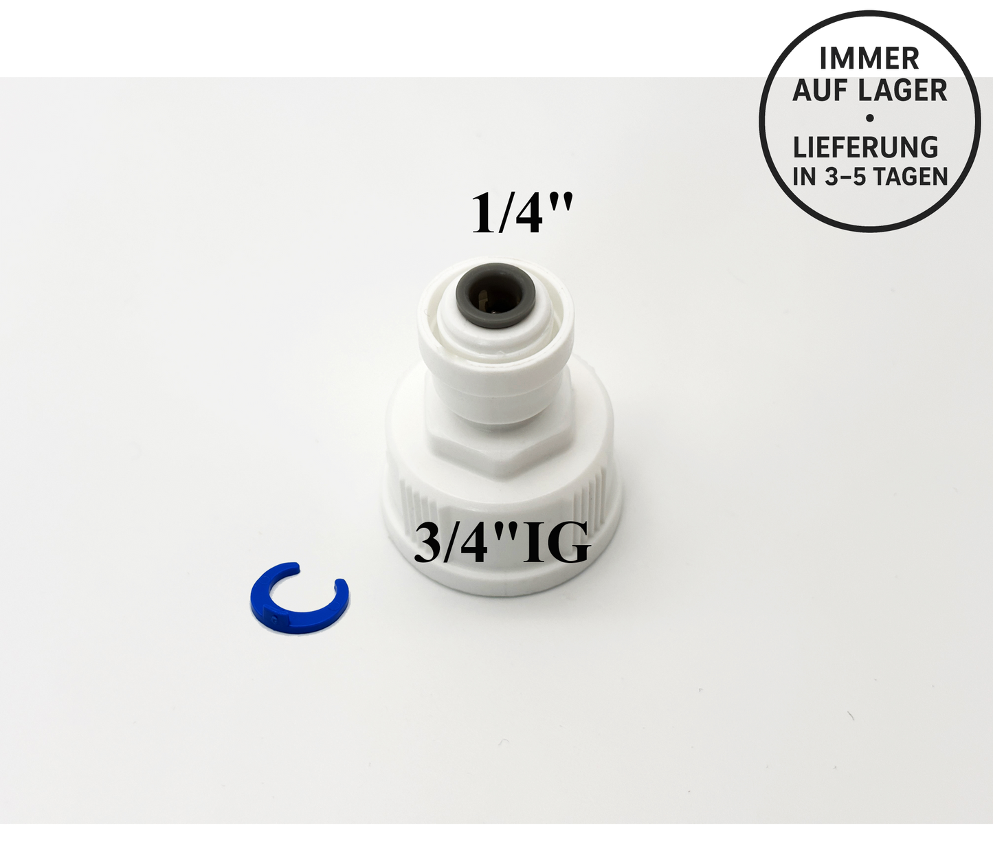Wasseranschluss 1/4" x 3/4" IG für Umkehrosmose, Kleinmengen