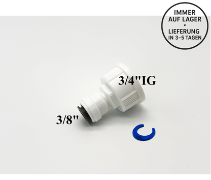 Wasseranschluss 3/8" x 3/4" IG für Umkehrosmose, Kleinmengen