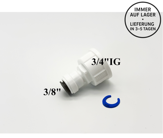 Wasseranschluss 3/8" x 3/4" IG für Umkehrosmose, Kleinmengen