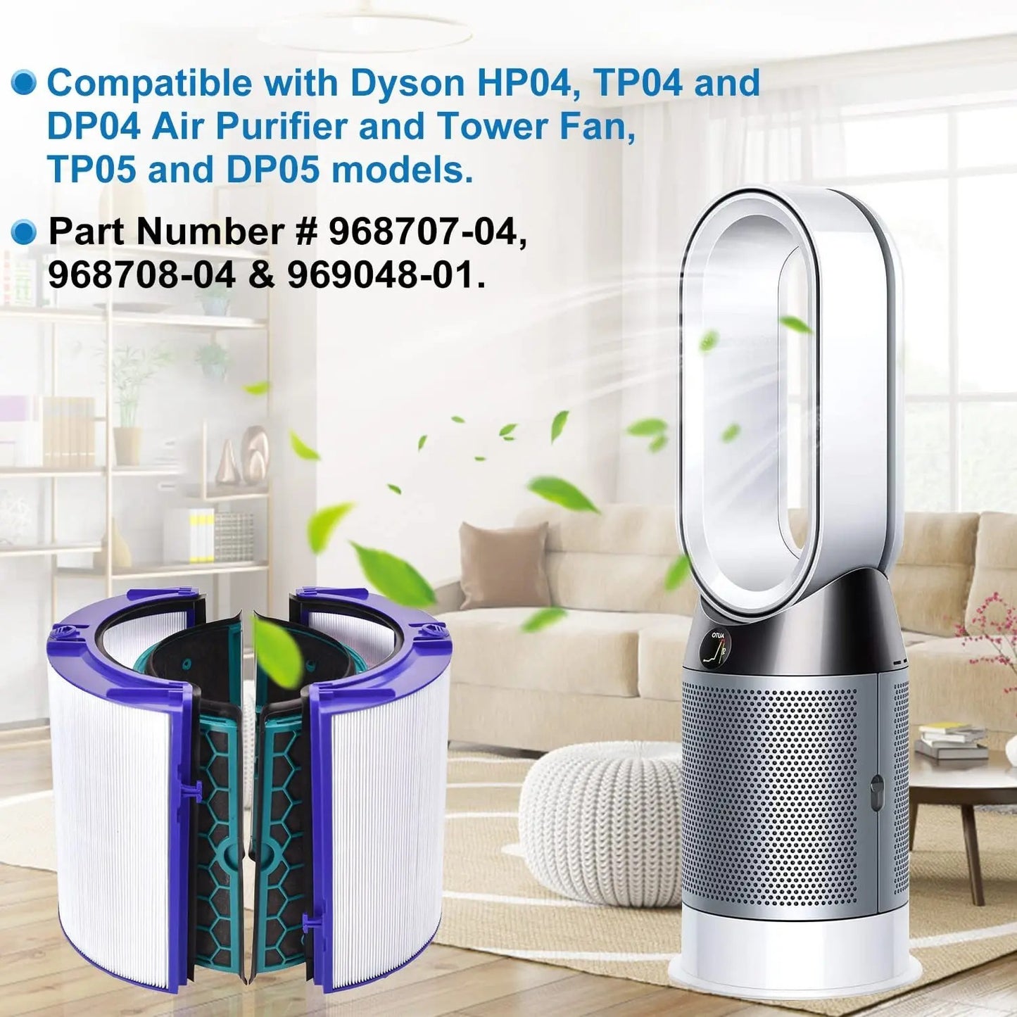 Ersatz Filter für Dyson Pure Cool TP04 HP04 DP04 TP05 DP05 HEPA+KARBON