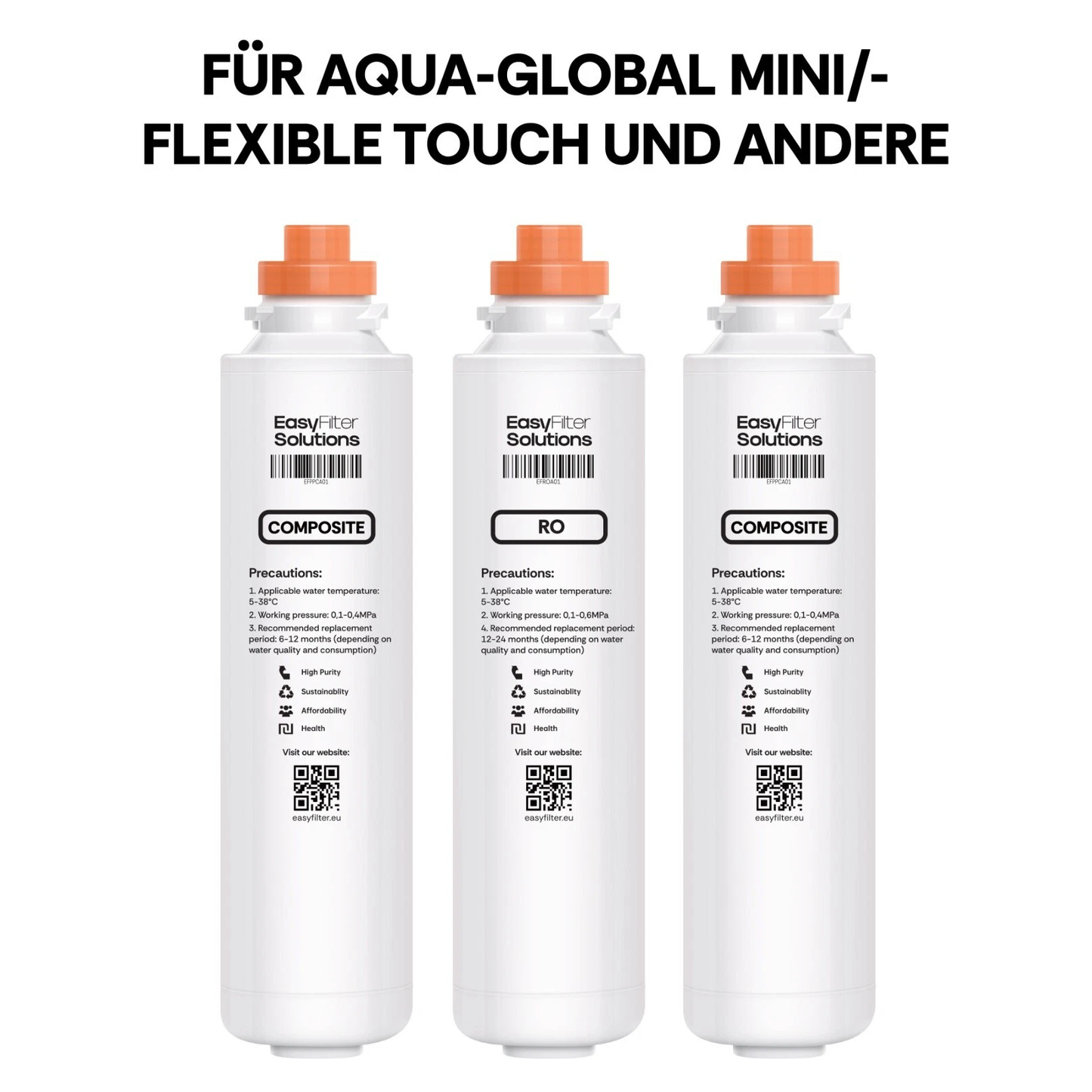 EasyFilter Original 2x Composite + RO für aqua-global wasserbar