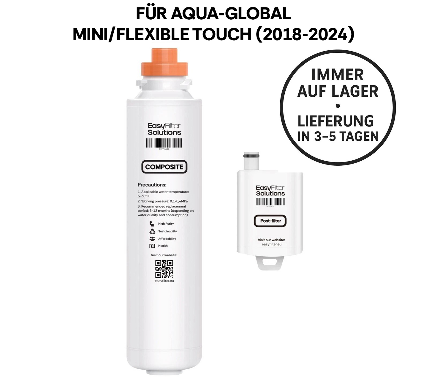 EasyFilter Original Composite + Hygienenachfilter für aqua-global osmo wasserbar