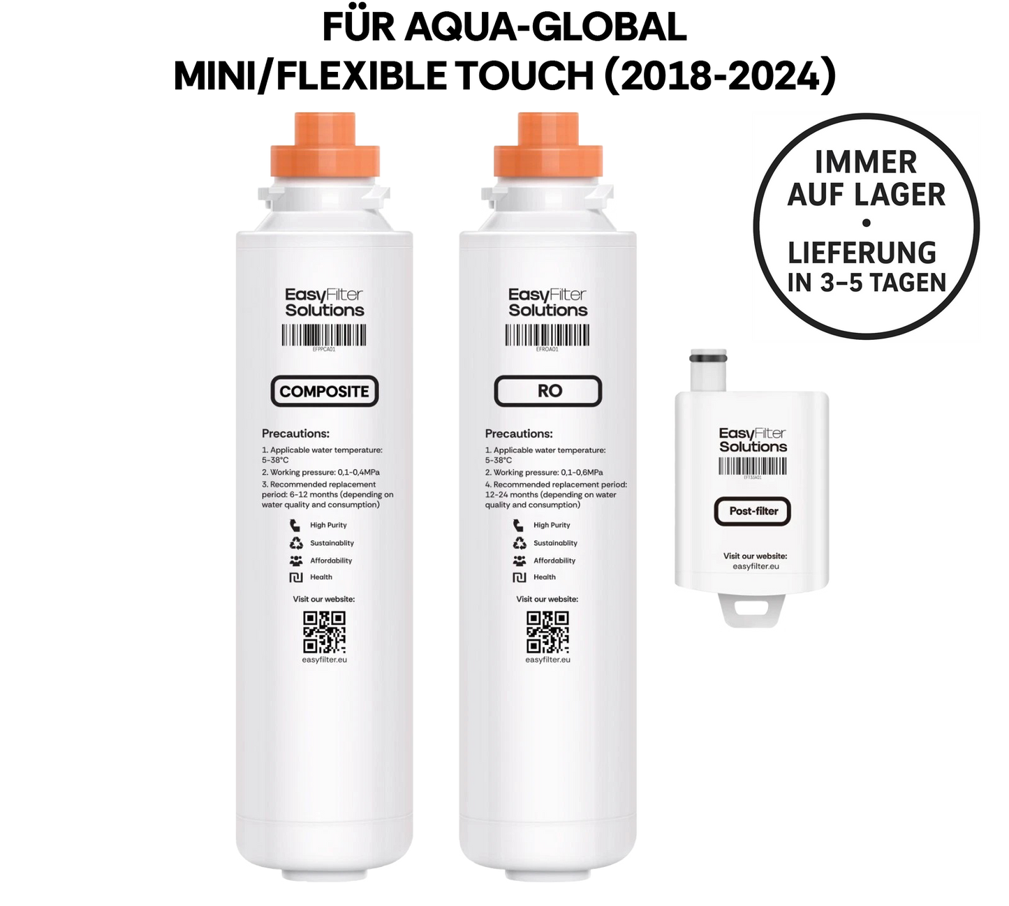EasyFilter Original Composite + RO + Hygienenachfilter für aqua-global wasserbar