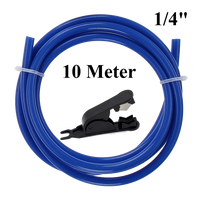 10 Meter Osmoseschlauch 1/4" Zoll blau Umkehrosmose + Schlauchschneider