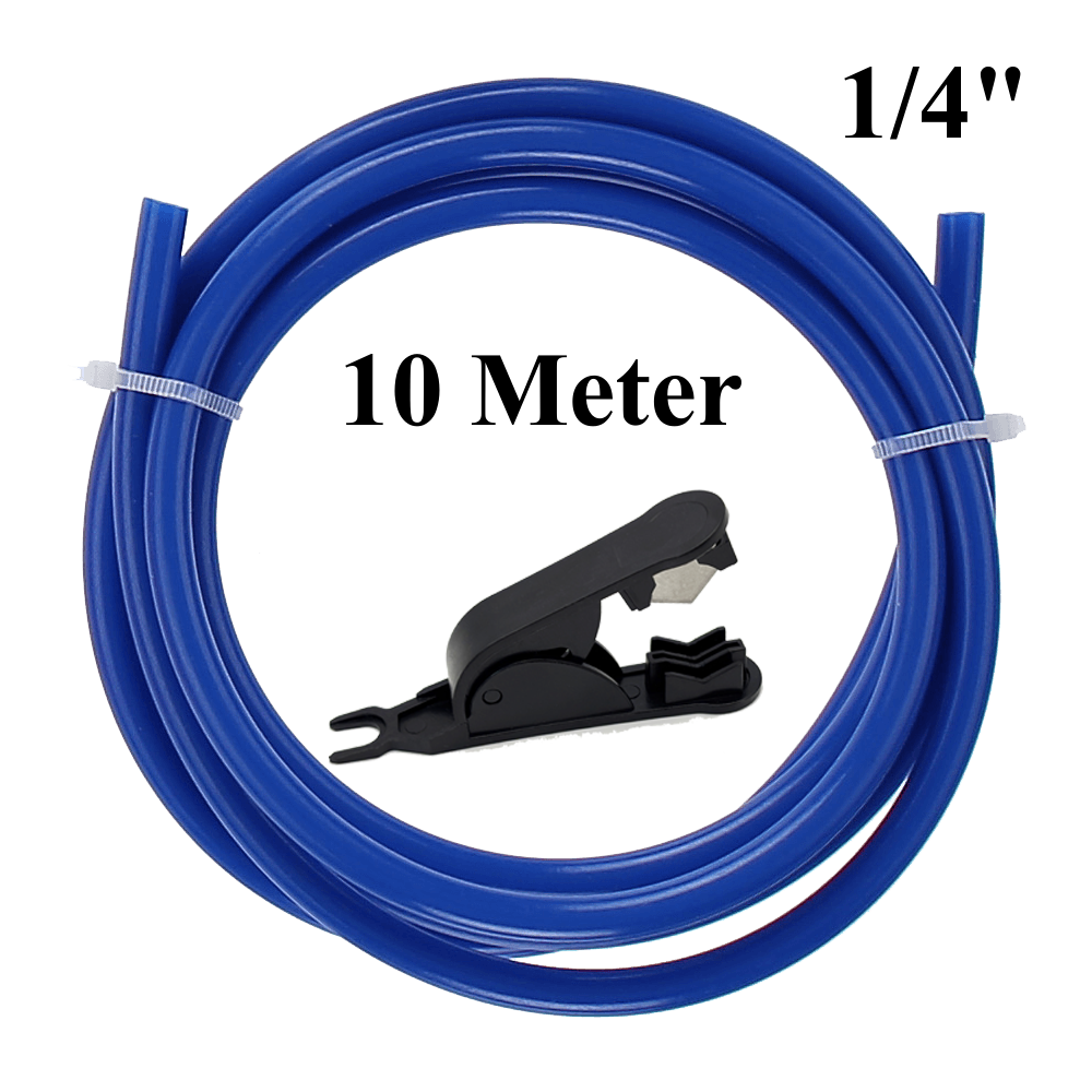 10 Meter Osmoseschlauch 1/4" Zoll blau Umkehrosmose + Schlauchschneider