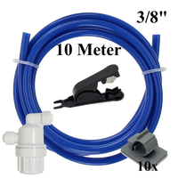 3/8" 10m Schlauch blau+ Schneider+ Vorfilter+ 10 Klemmen Set für Umkehrosmose