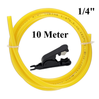 10 Meter Osmoseschlauch 1/4" Zoll gelb Umkehrosmose + Schlauchschneider