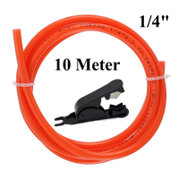 10 Meter Osmoseschlauch 1/4" Zoll rot Umkehrosmose + Schlauchschneider