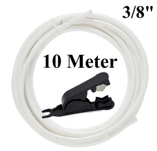 10 Meter Osmoseschlauch 3/8" Zoll weiß Umkehrosmose + Schlauchschneider