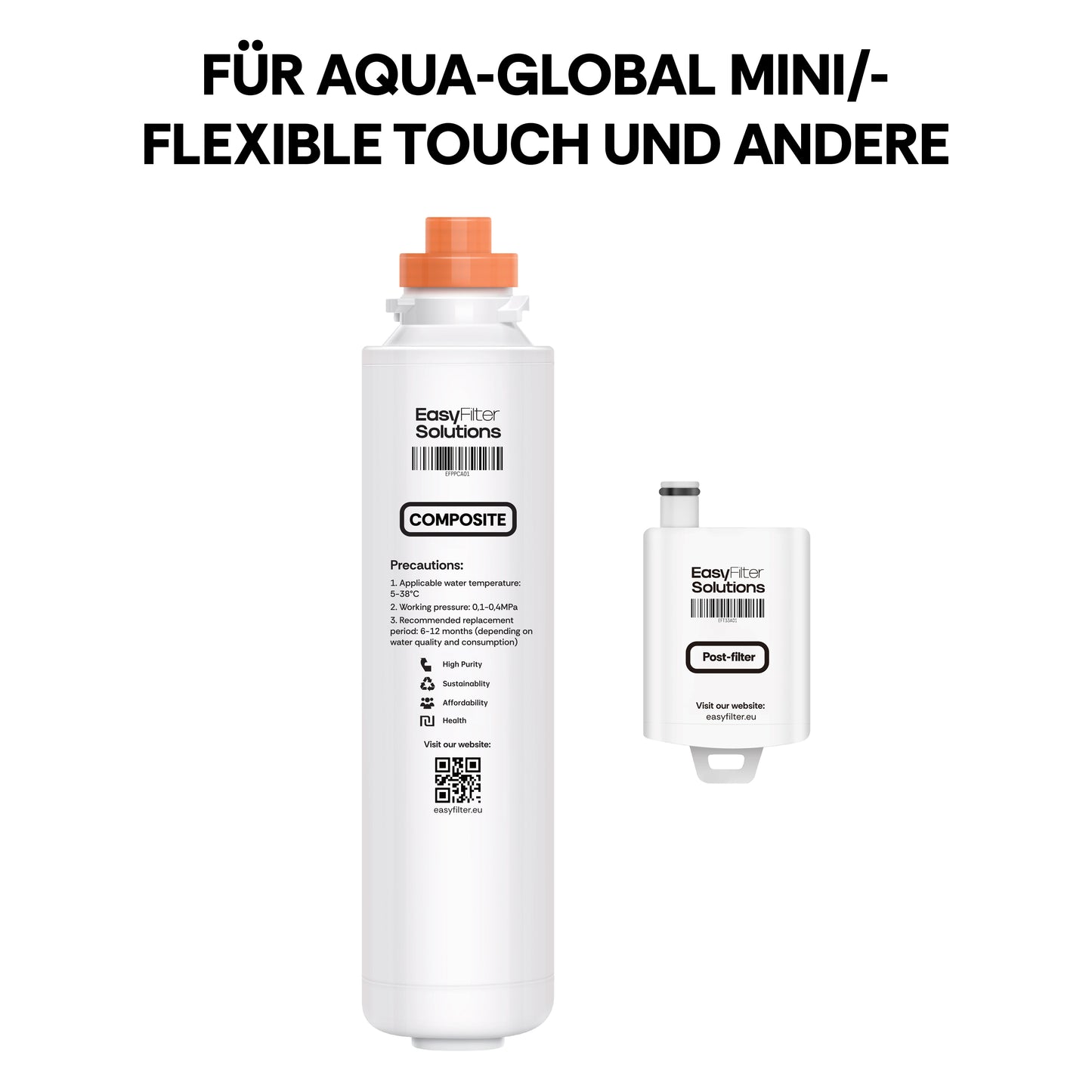 EasyFilter Original Composite + Hygienenachfilter für aqua-global osmo wasserbar